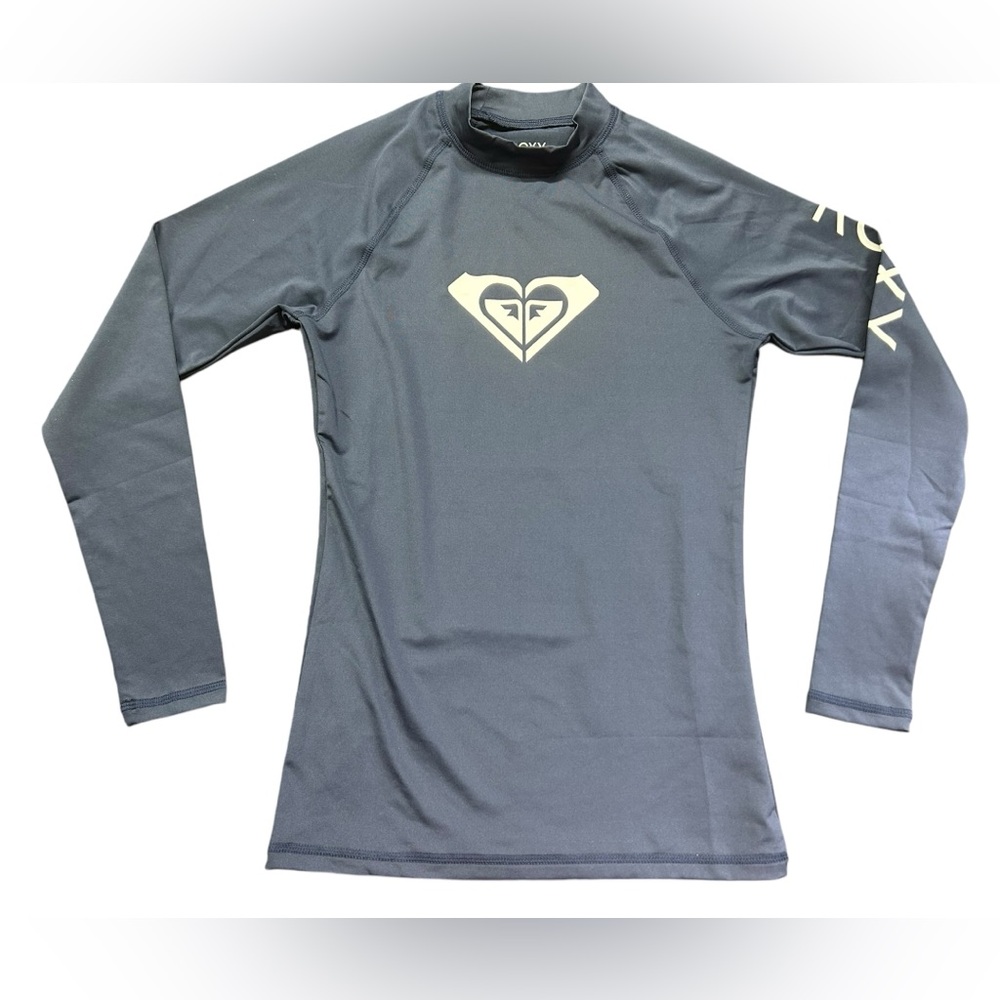 ROXY womens whole hearted long sleeve sun protection swim shirt XS beachwear NWT - Picture 2 of 8